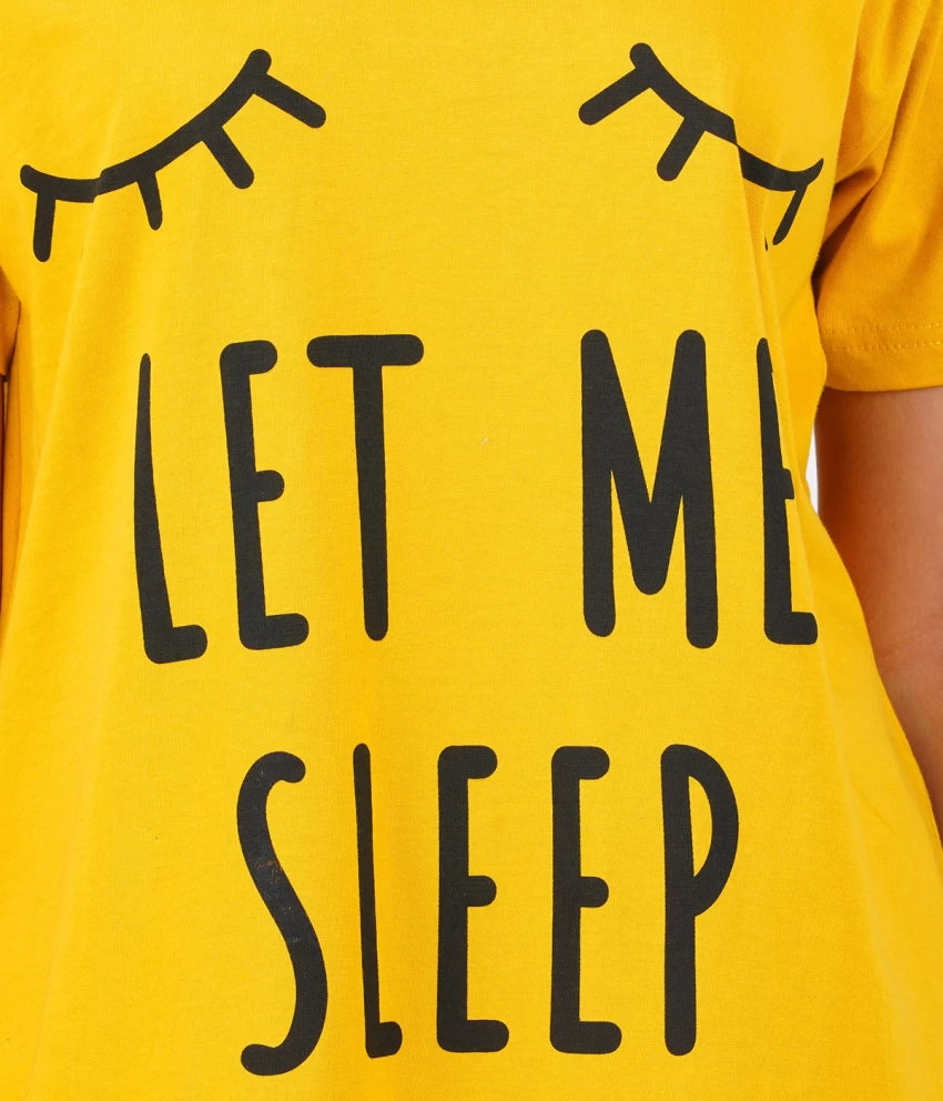 Yellow Lemme Sleep Night Dress