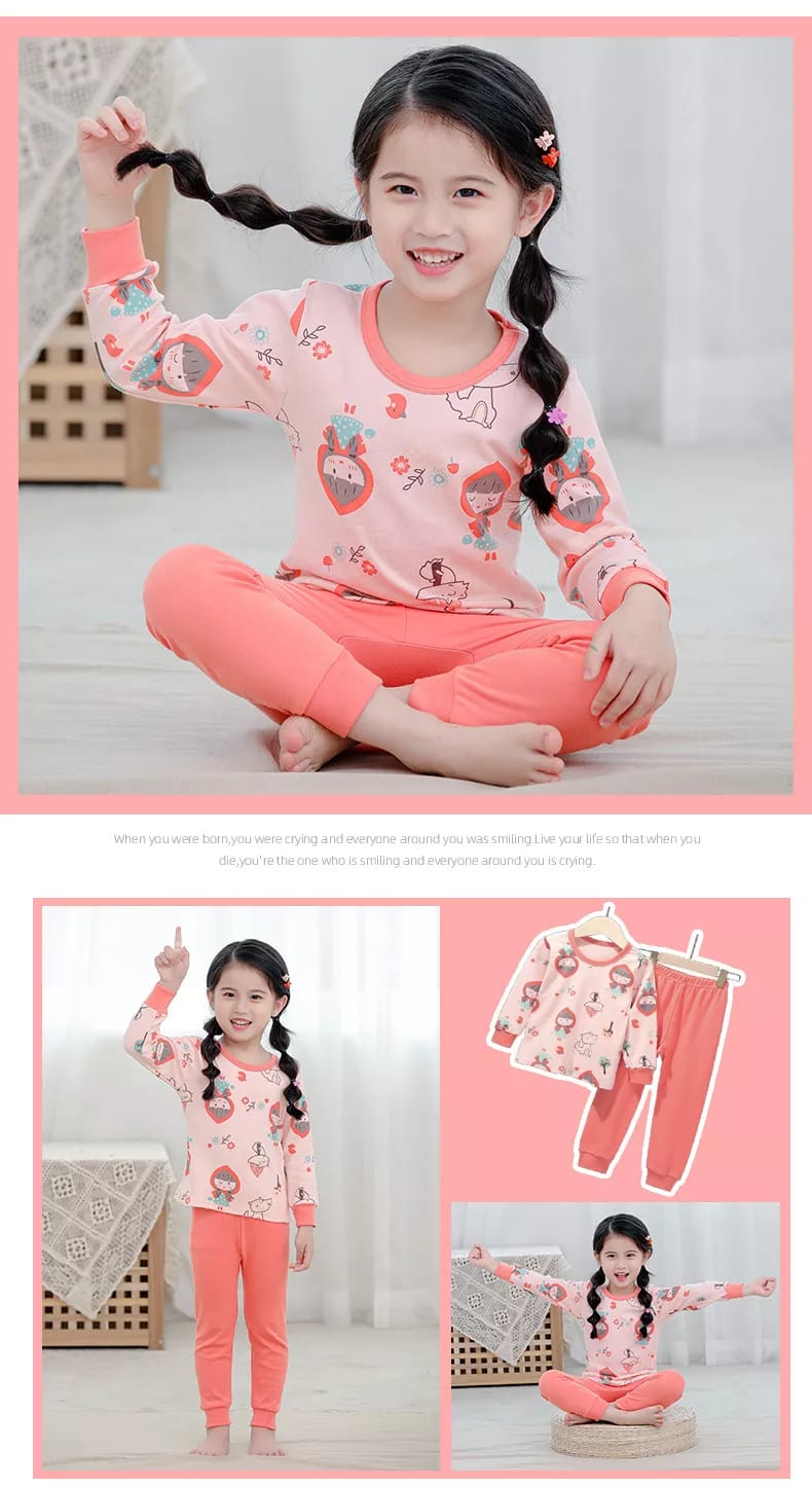 Peach Printed Kid's Suit (950 each)