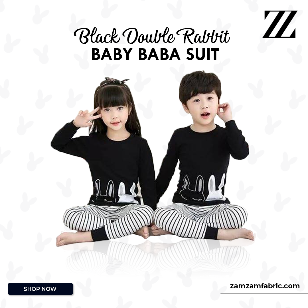 BLACK DOUBLE RABBIT BABY BABA SUIT (950 each)