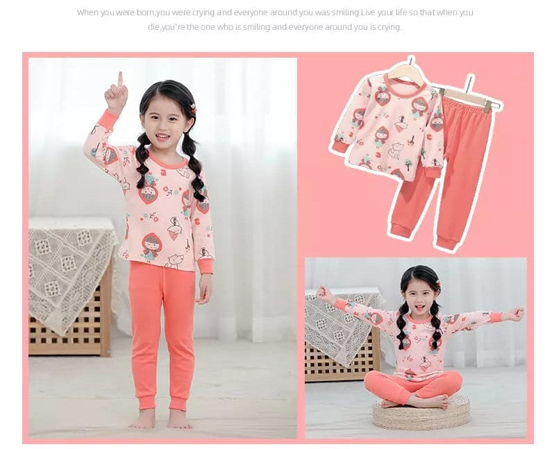 Peach Printed Kid's Suit (950 each)